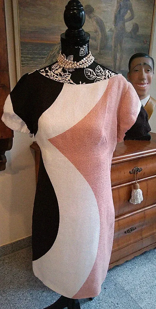 Rohseide Etui kleid