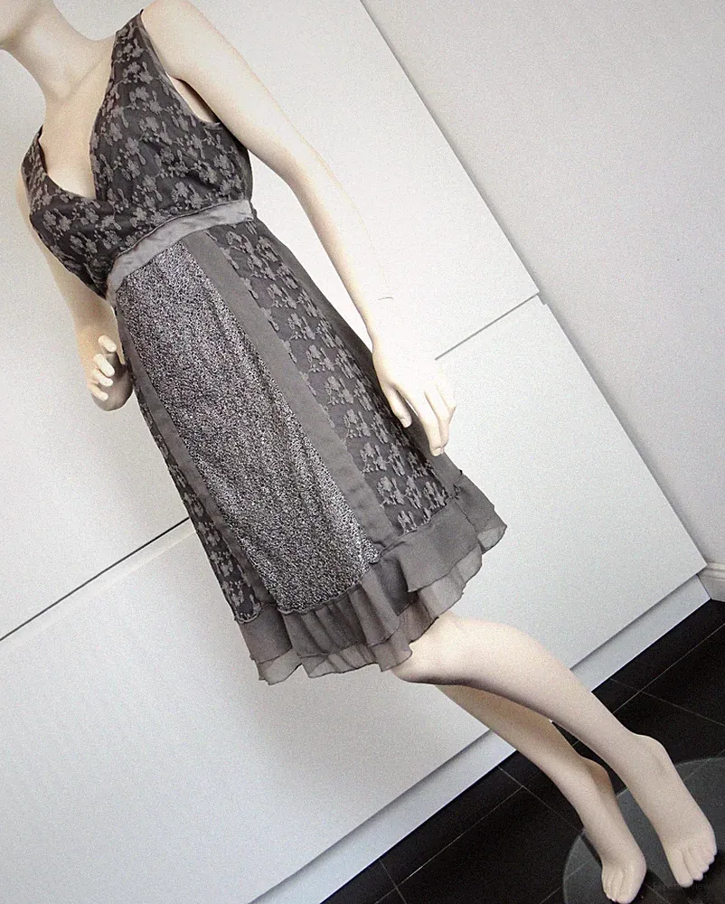 CREAM Damen Kleid Coctailkleid Minikleid A Linie Trend Spitzenkleid Tunika Gr 42