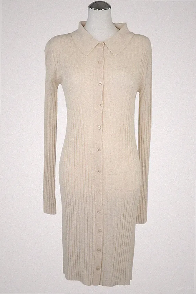 Dagmar Damen Kleid Gr. 36 (S) Beige NEU Etuikleid Dress