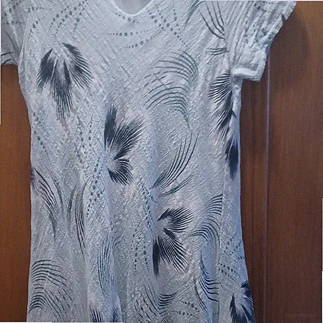 Damen A-Linie Midi-Kleid Gr. 38 abstrakt mehrfarbig Kurzarm V-Ausschnitt