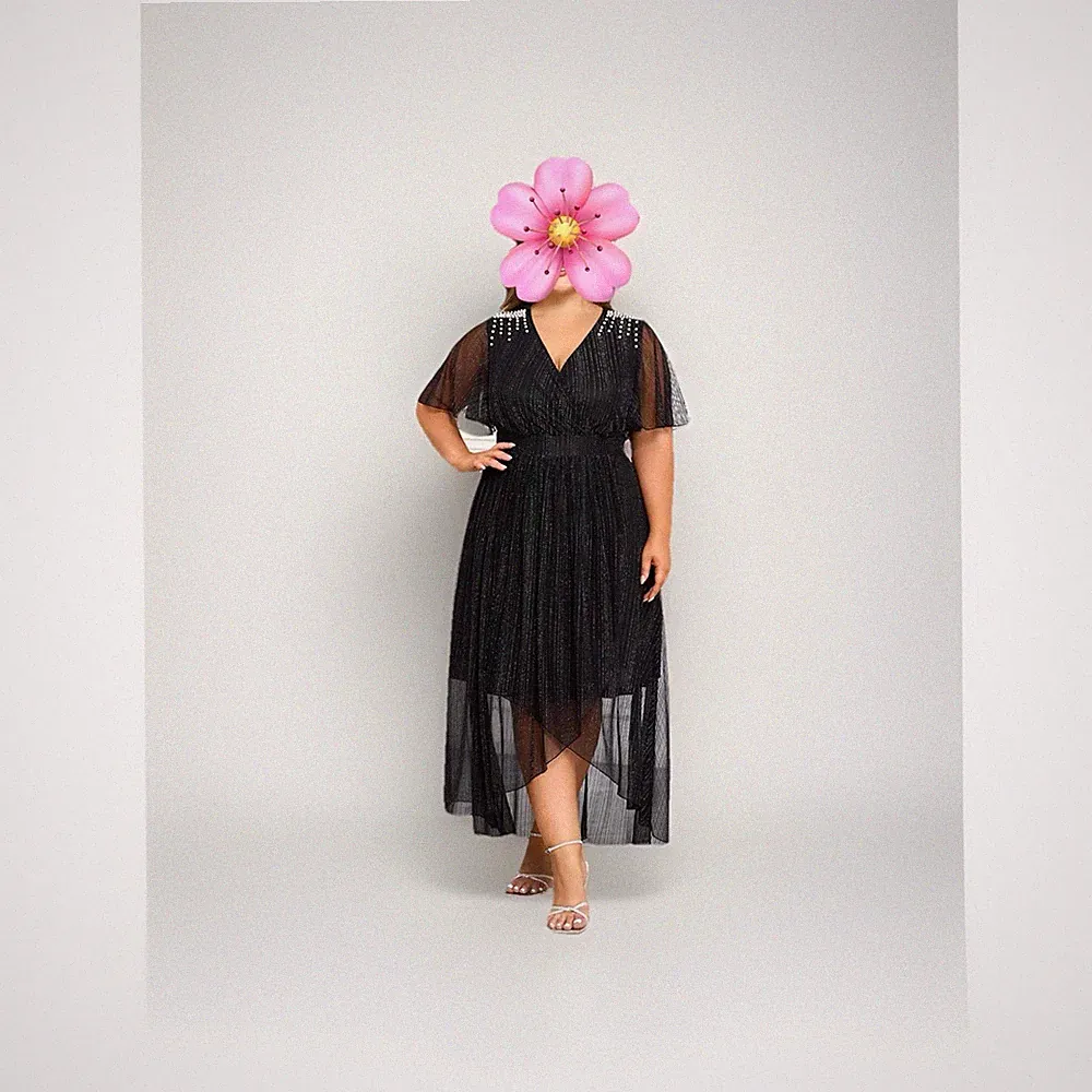 Schmetterlingärmel Abendkleid