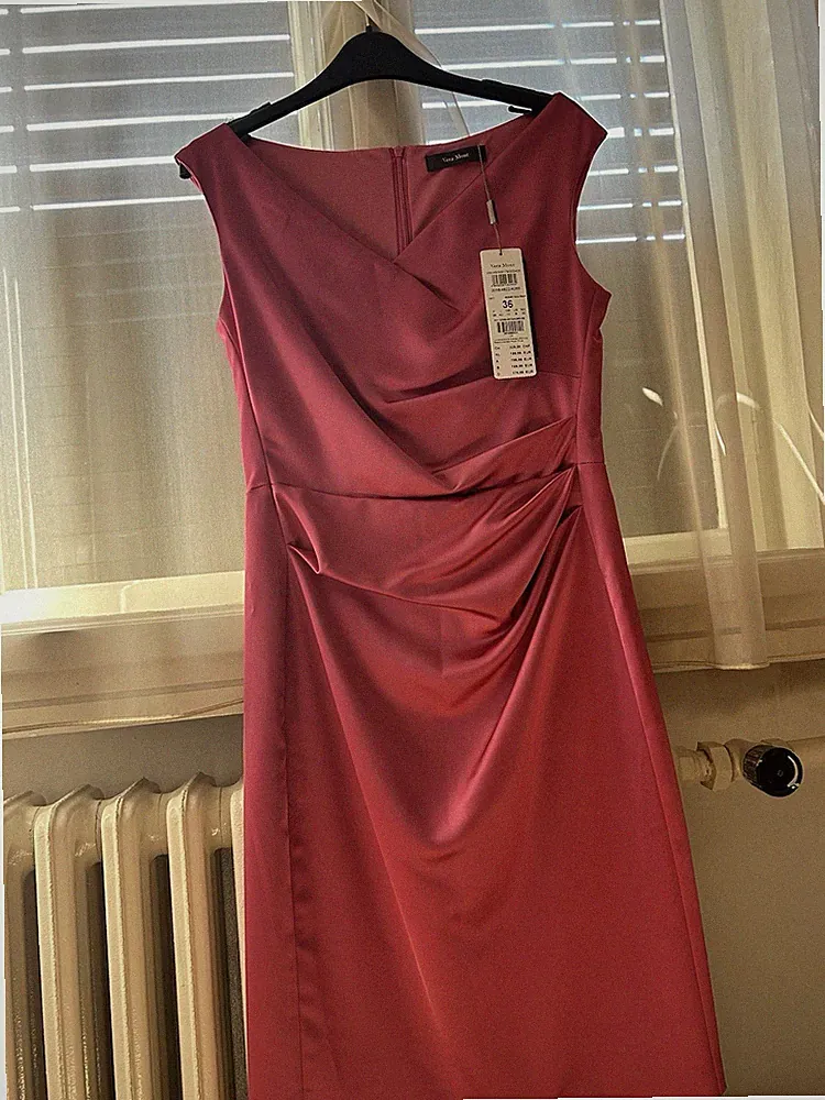 Damen Ärmelloses Etuikleid, Rosa, Größe 36
