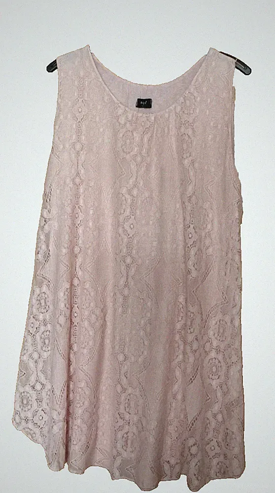 Damen Bexleys A-Linien Kleid aus Spitze, Rosa in Größe XL