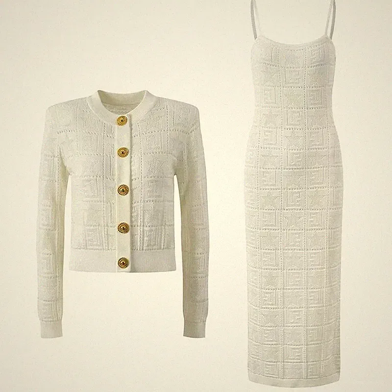 Damen Business Anzug-Set Slim: Blazer Slim & Etuikleid Elegante 26479