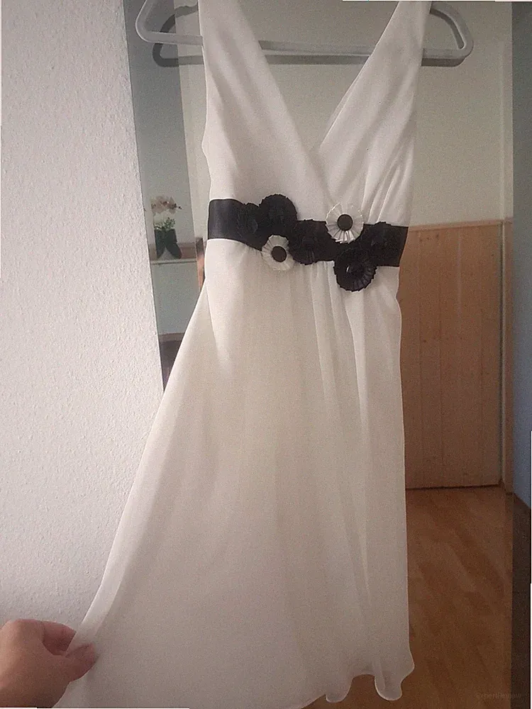 Damen Chiffon Kleid Träger Abend Cocktailkleid, Größe 34, Lange 90