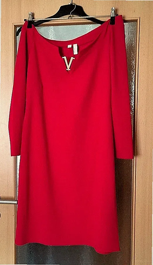 Damen Etui Kleid 48 ROT 48/50 Bodyflirt Boutique Carmen Ausschnitt neu ohne Etik