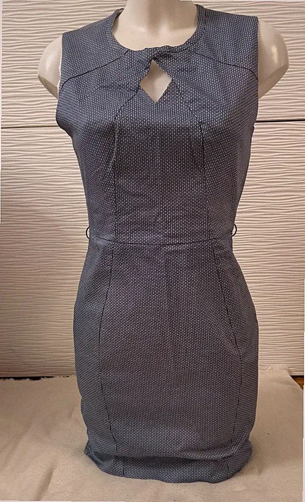 Damen Etui Kleid, Gr XS/S, Farbe: Blau