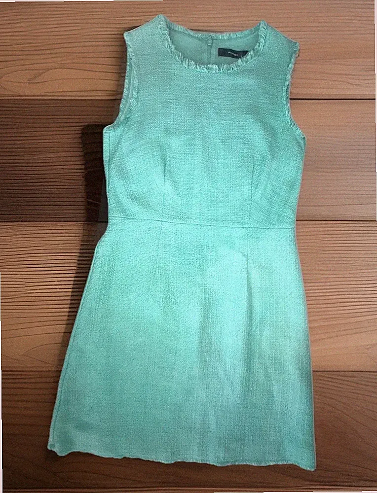 Damen Etui Kleid von Hallhuber Gr.38 hell türkis blau gebraucht ärmellos