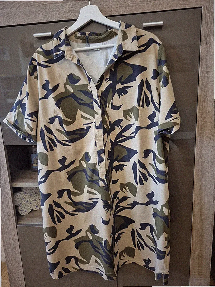 Damen Etuikleid Gr. 50 "Amy Vermont" neuwertig, toller Camouflage Print