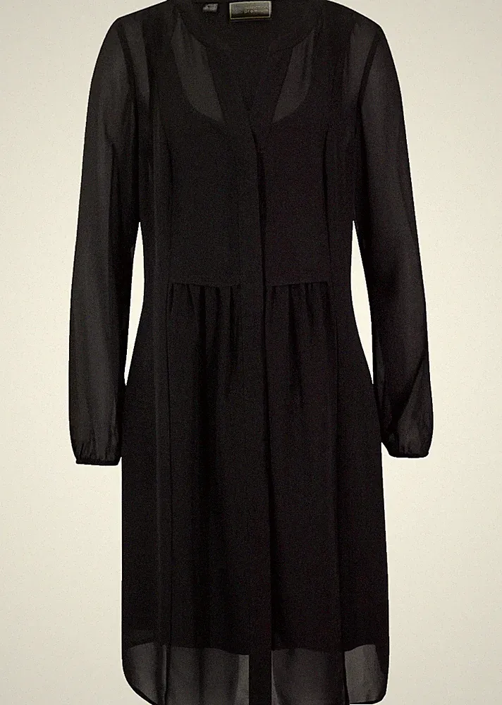 Damen Jacke und Kleid Chiffon 2tlg schwarz 36- 54 neu 832