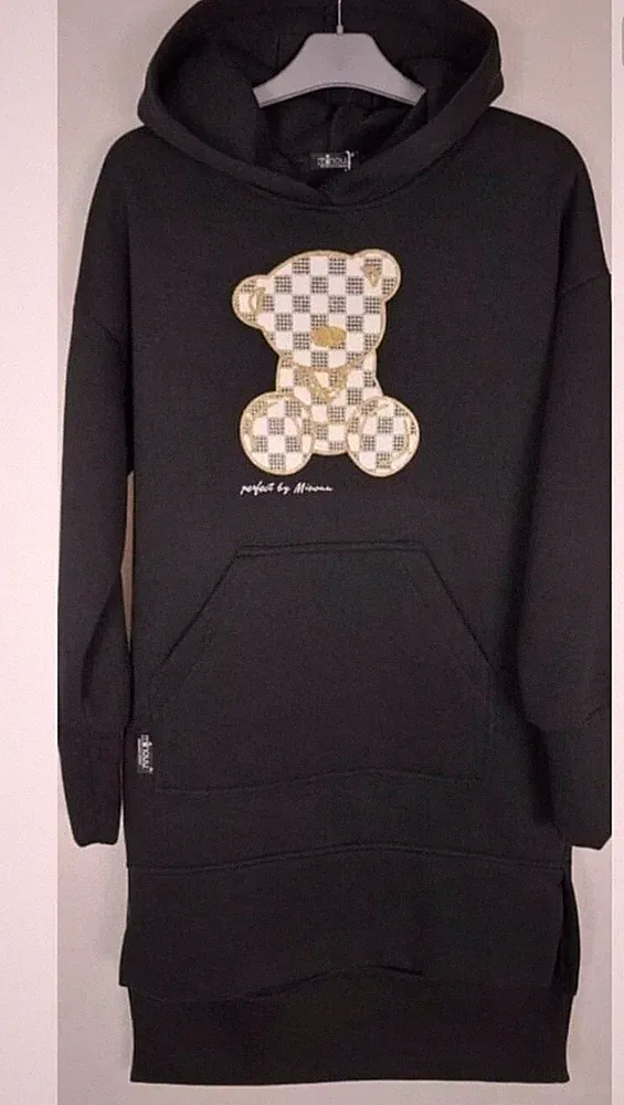 Damen Kapuzen Sweatkleid Lang Hoddie Etuikleid Frühling Minikleid Freizeitkleid