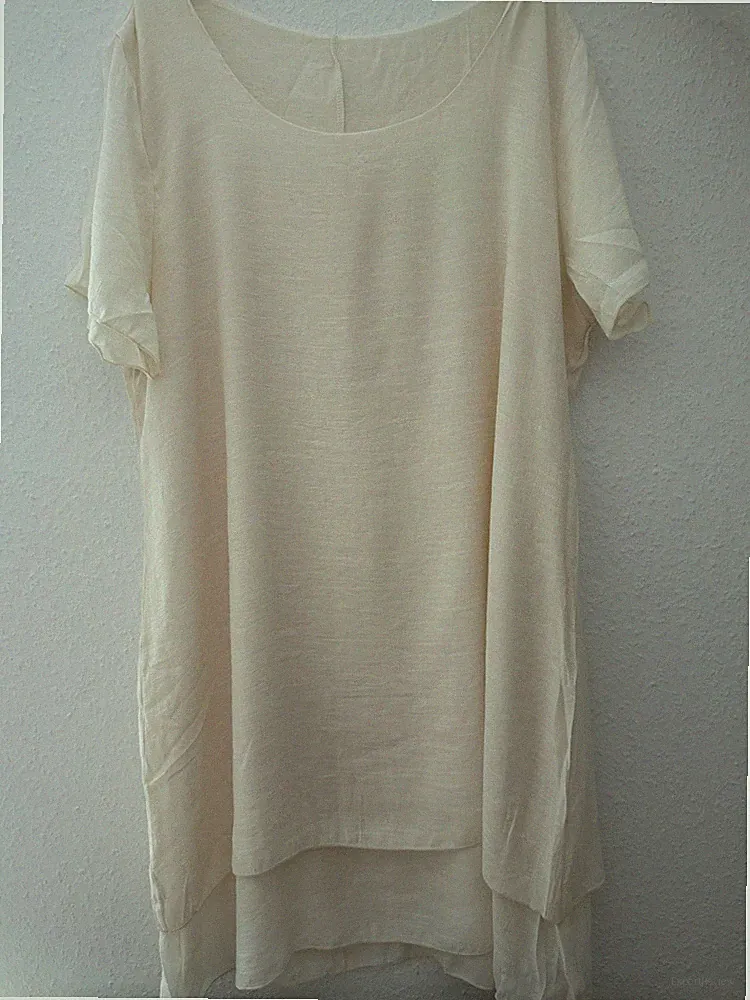 Damen Kleid 2XL Creme/Offwhite – Neu – Locker fallend – dehnbarer Polyester