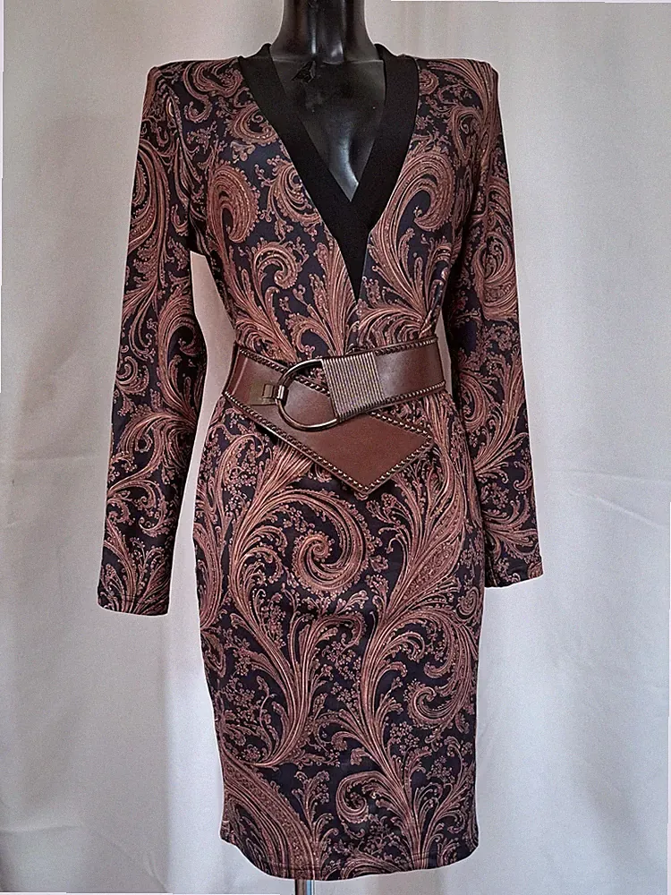 damen kleid 36-38 Mahagoni neu