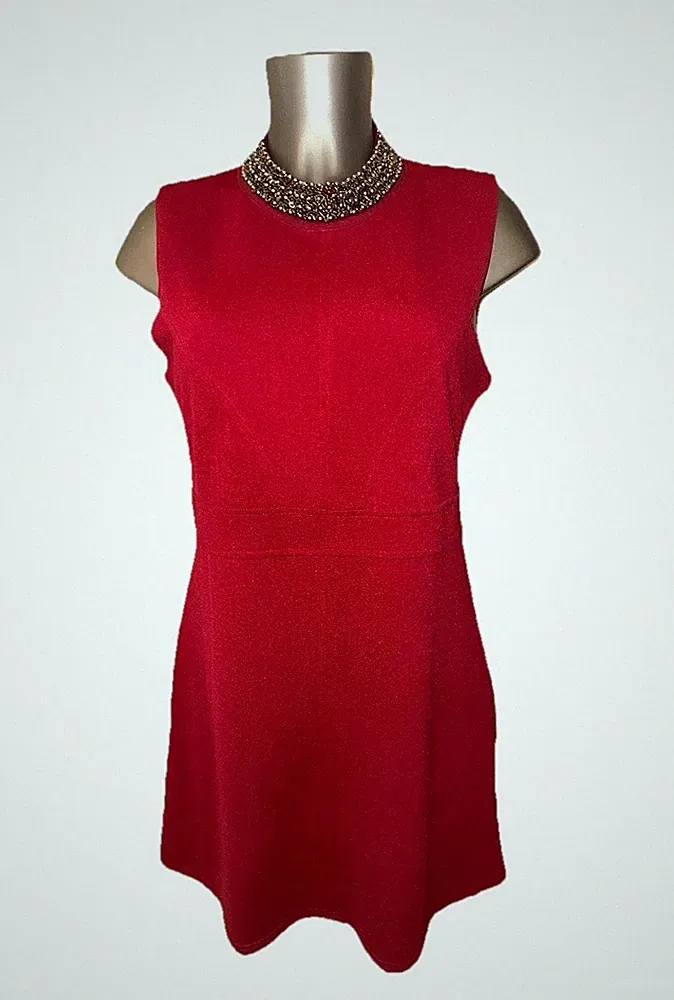 Damen Kleid 38 dunkel rot mit Etikett von mandifashion