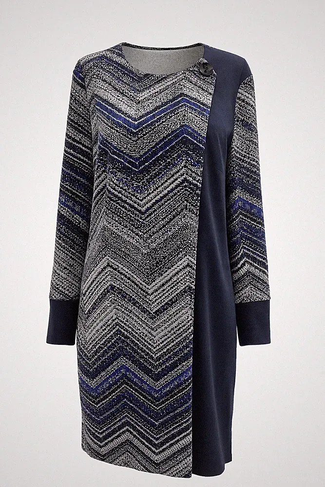 Damen Kleid Eris Muster Punto Milano