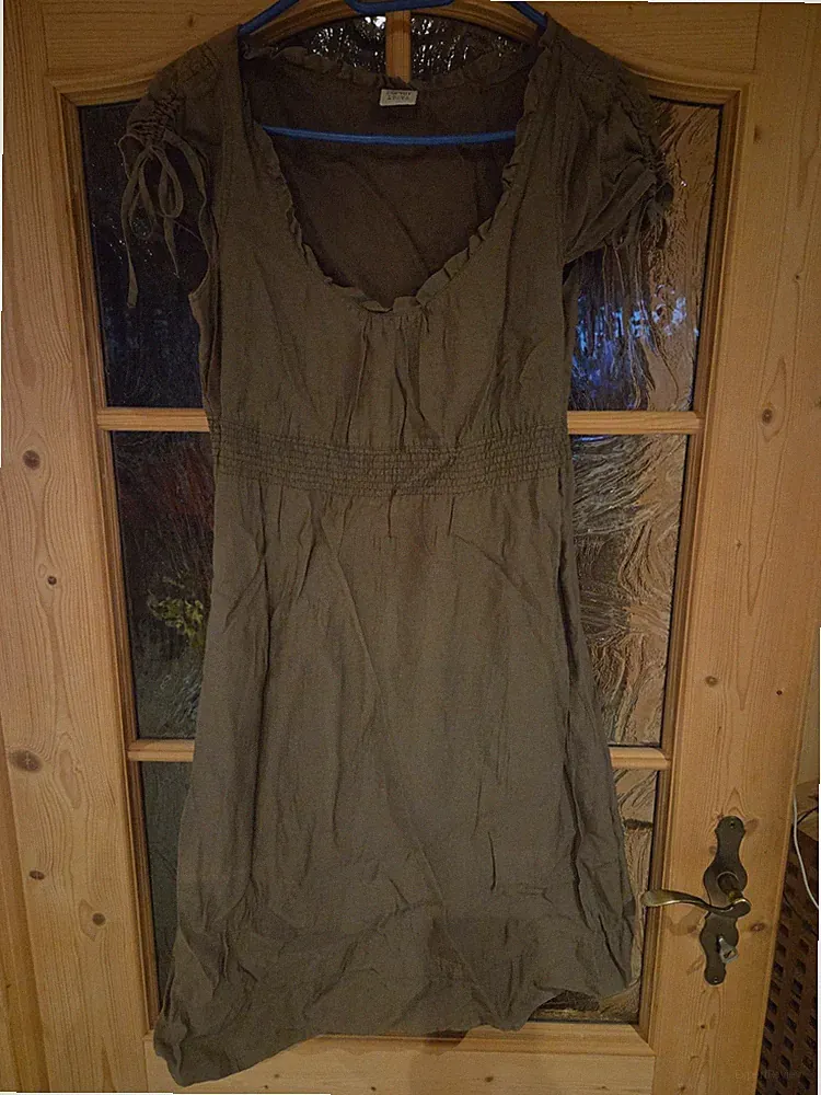 Damen Kleid, Esprit, Hellbraun, Gr.M/38, Kurzärmelig, A-Linie, Top