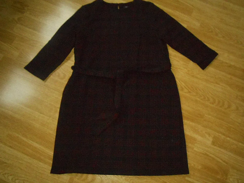 Damen Kleid Etuikleid kariert Gr. M C&A 3/4 Ärmeln