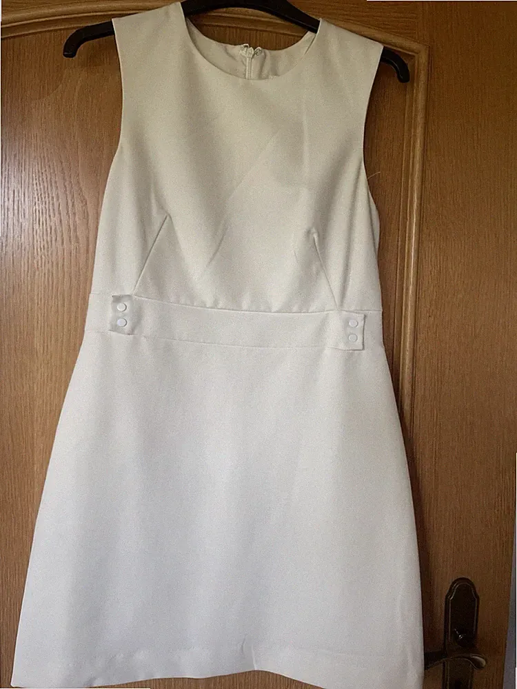 Damen,Kleid,Etuikleid,klassisch,wollweiß,Mango,Business,Gr.S