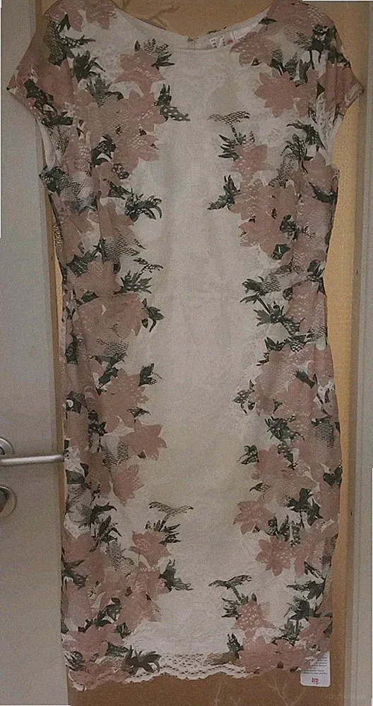 Damen Kleid Gr. 44 Spitzenkleid Festkleid Etuikleid Partykleid