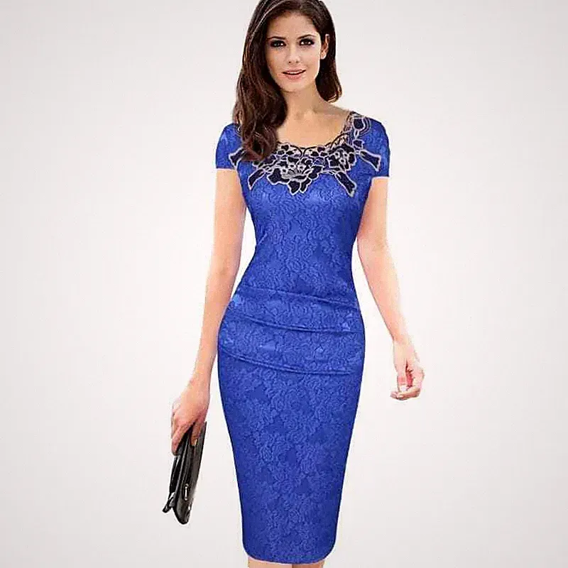 Damen Kleid kurz Abend oder Festlich Etuikleid Party Cocktailkleid
