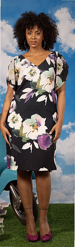 Damen Kleid MariarosariaB mit Schleierärmeln mit Schlitz