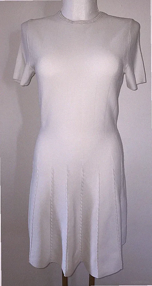 Damen Mädchen Kleid 36/38, offwhite, Herbst, Frühling, Feinstrick