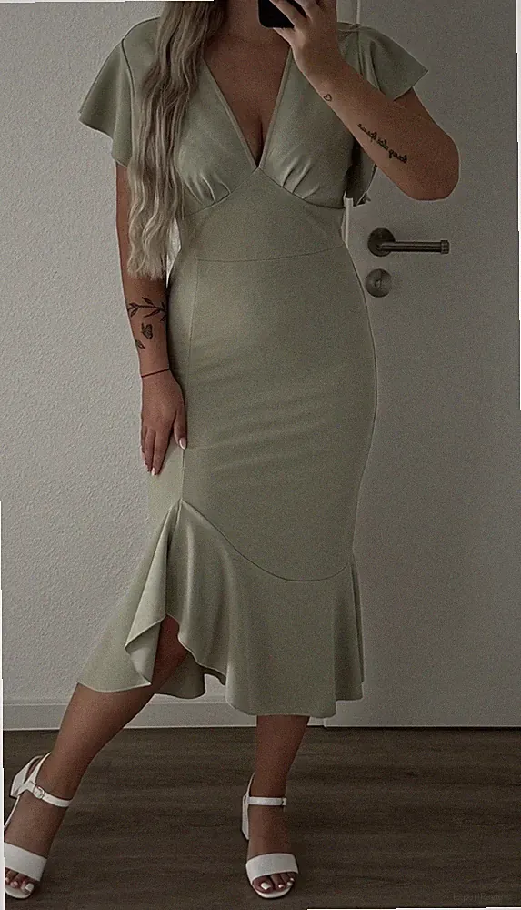 Grün Etui kleid