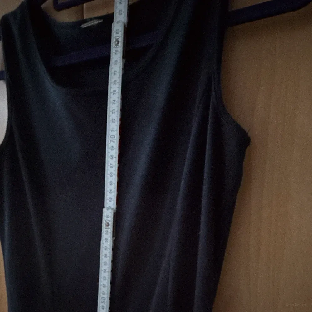 Damen Midikleid ärmellos U-Ausschnitt unifarben Etui/Bodycon Schwarz