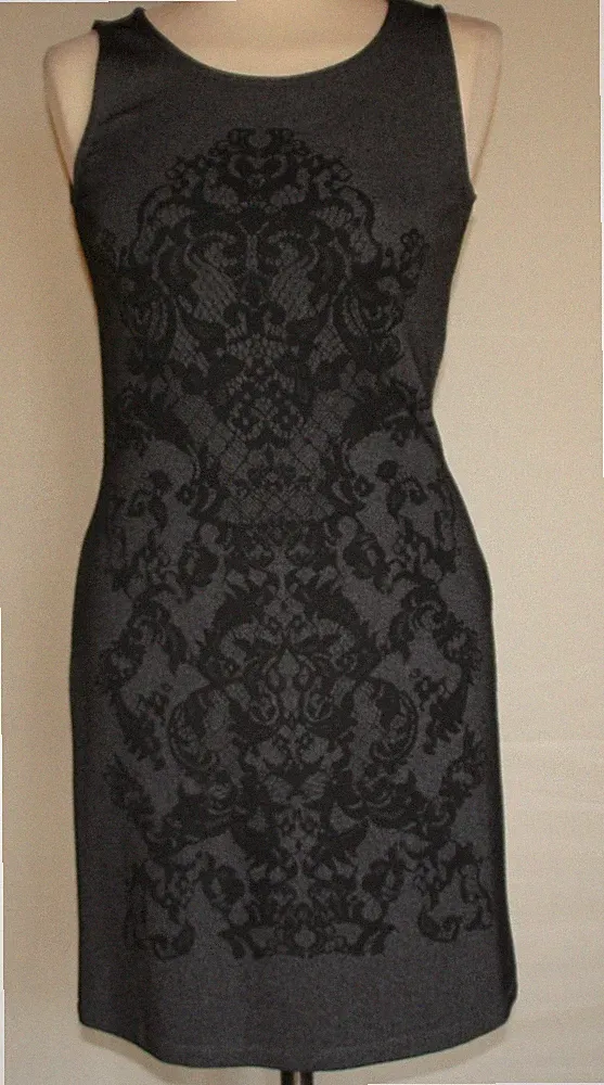 Damen Minil Kleid TOM TAILOR grau 36 Etuikleid Business