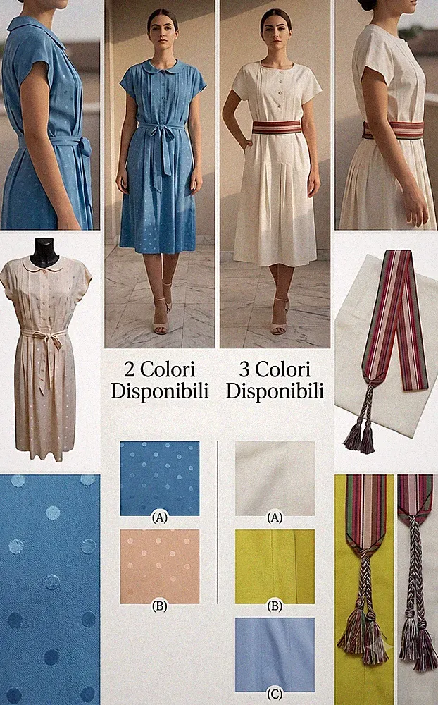 Damen Sommer Kleid Baumwolle Tunika hellblau pudergelb blau frisch gefüttert
