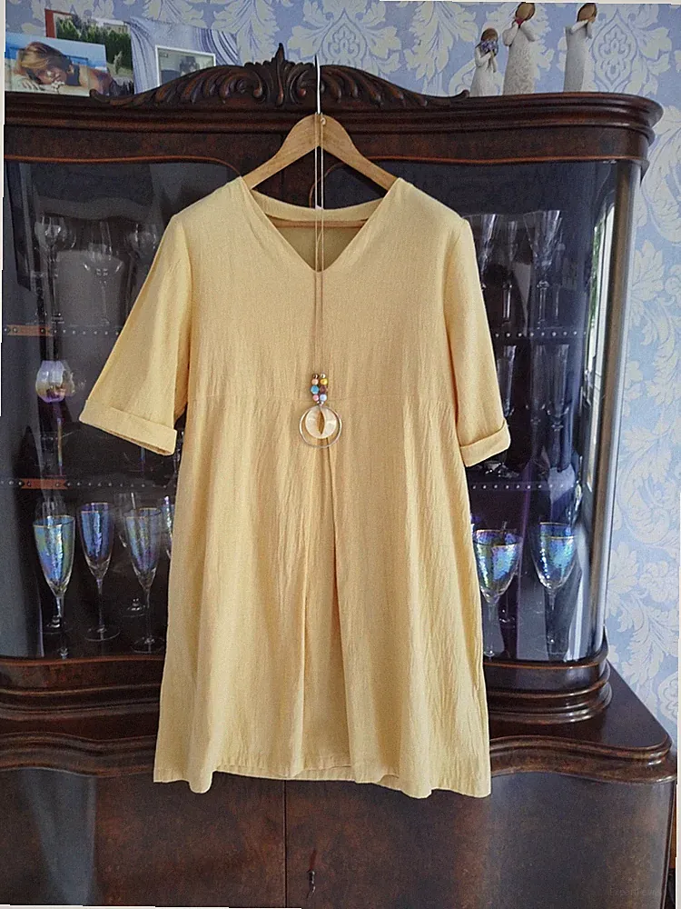 Damen Sommer Kleid in L in gelb