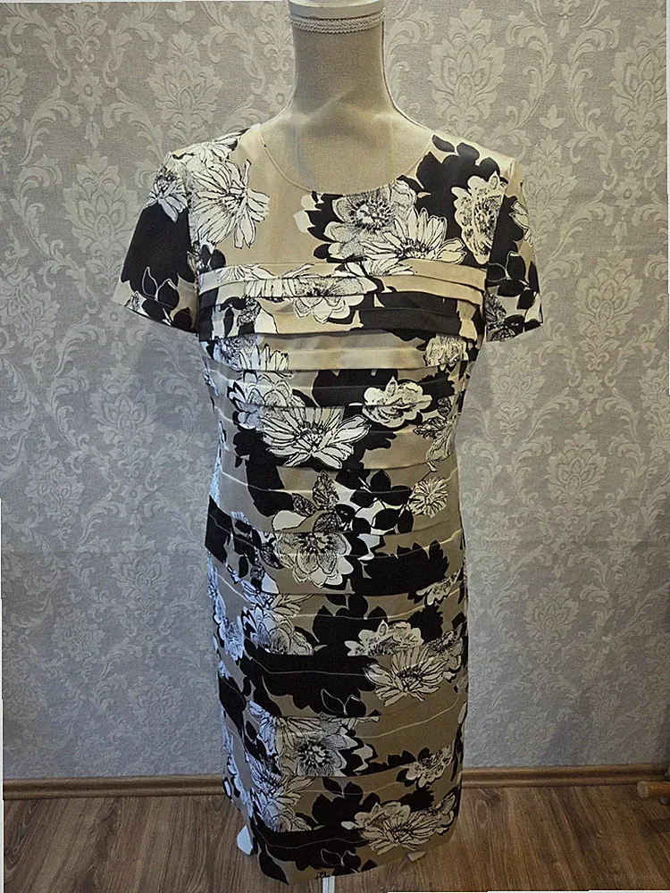 Damen-Sommerkleid 38 Gerry Weber Beige Blumen Muster