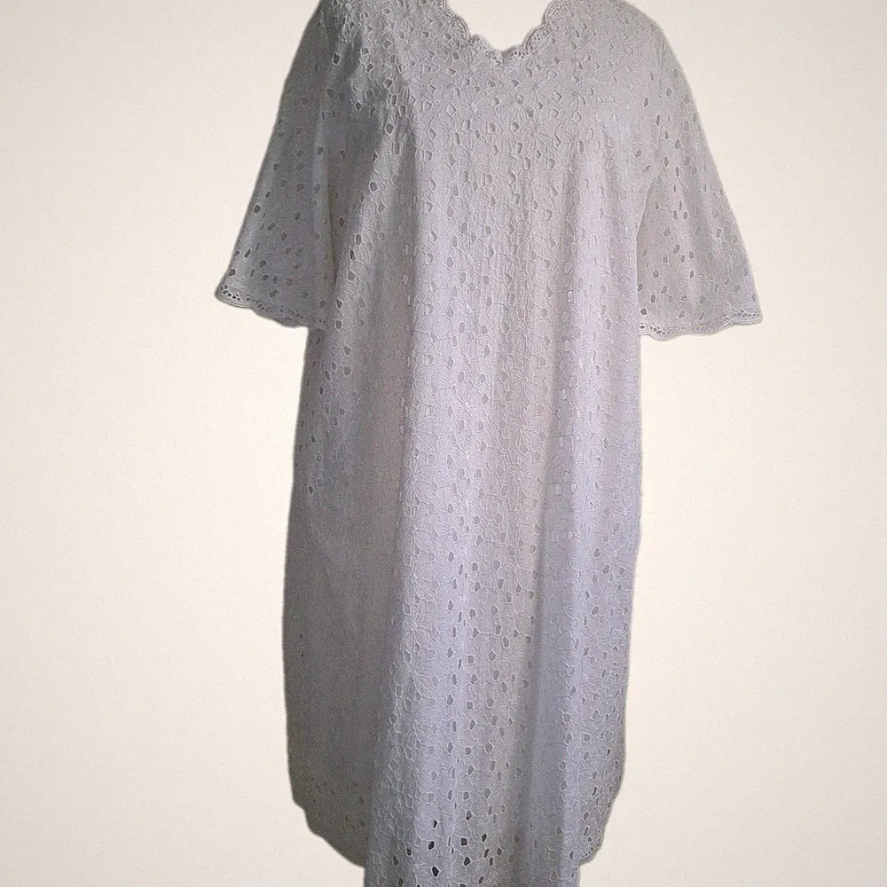 Damen Sommerkleid Gr.48/50, neu, A-Form, weiß, 100% Baumw, Batist