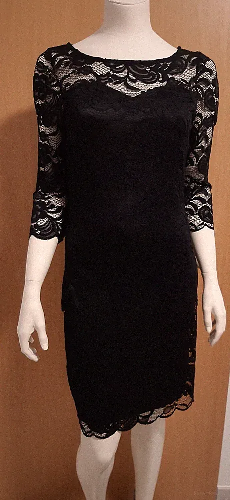 Damen Spitzenabendkleid, Cocktailkleid, Etuikleid, Konfirmation,Abschluss,Gr.36