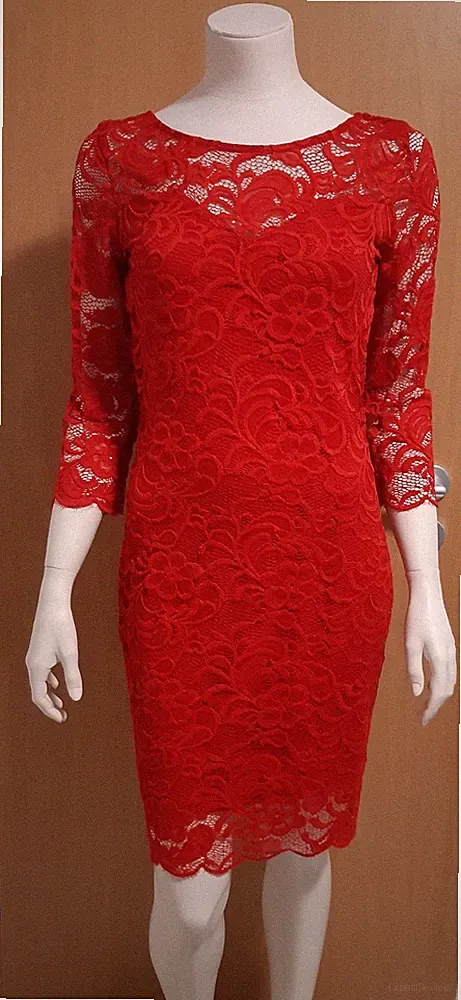 Damen Spitzenabendkleid, Cocktailkleid, Etuikleid, Konfirmation,Abschluss,Gr.36