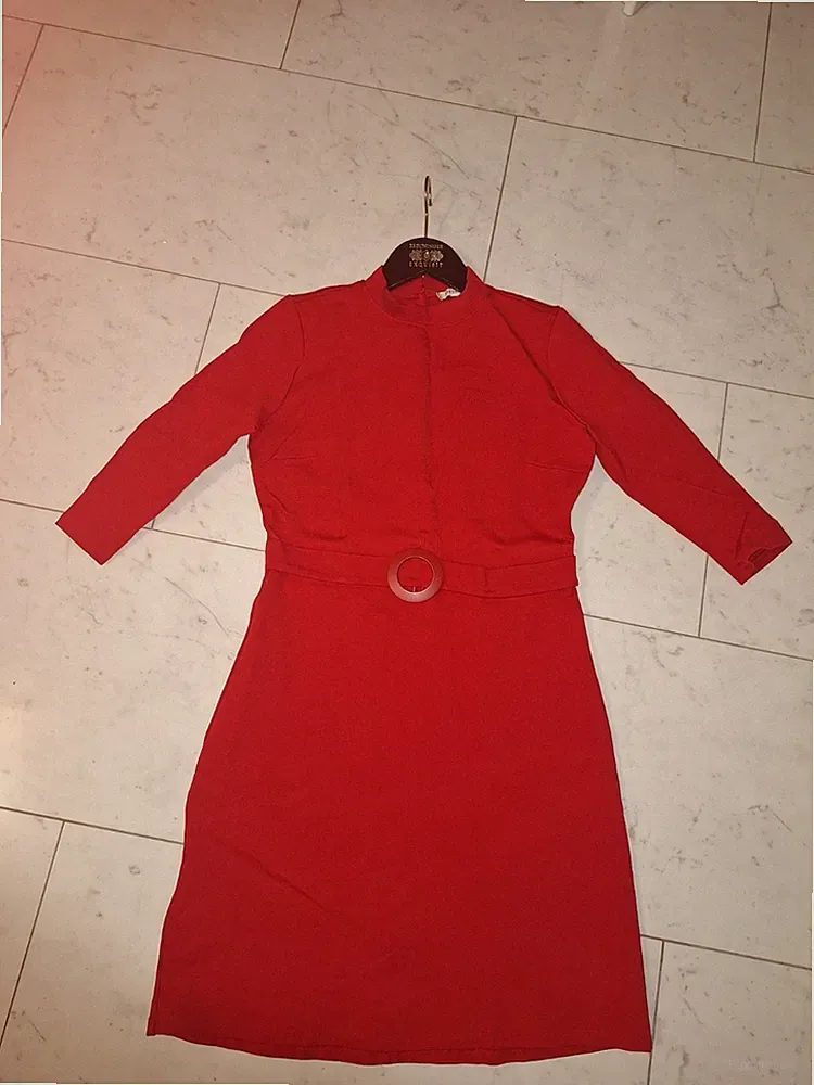 Damen Strickkleid Gr. 34 feine Strick-Qualität Mädchen Wie Neu Orsay Rot