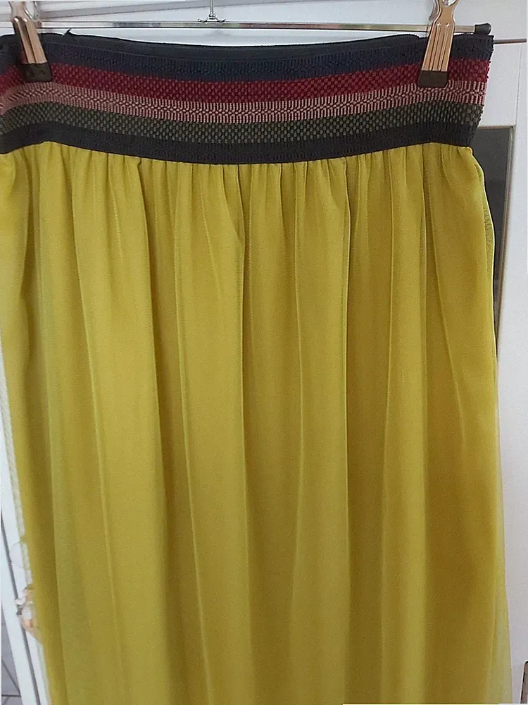 Damen Tüllrock, von SE FASHION Kiwi, gerade geschnitten mit Futterstoff