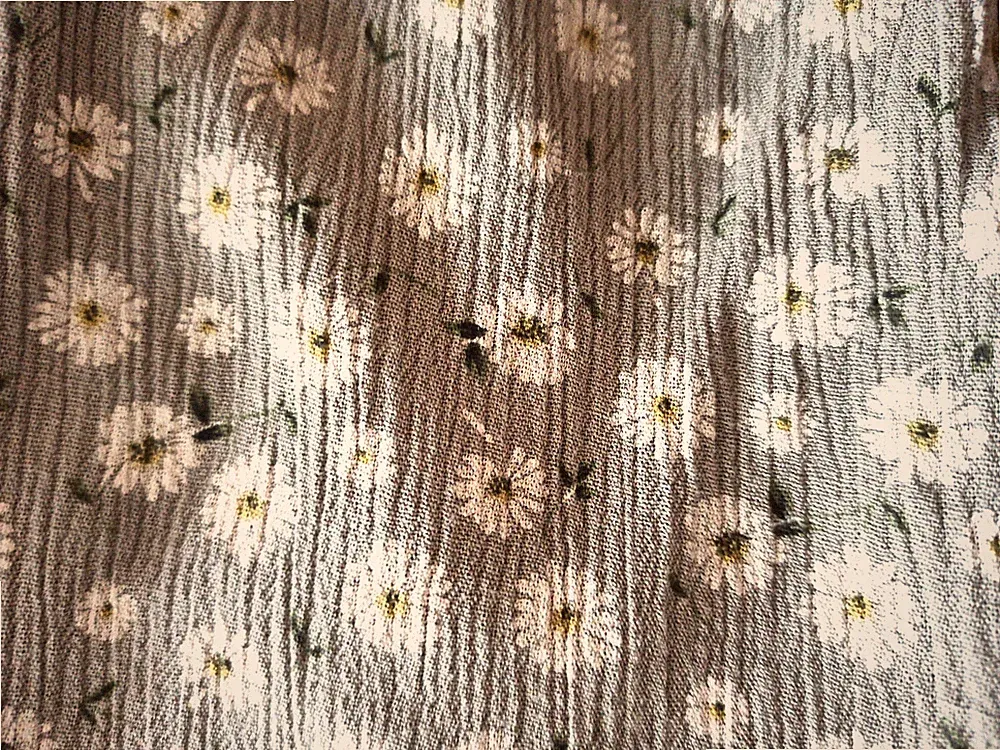 Damen Viskose Kleid Grau 💙 Blumen Weiß & Braun Elegant T791H Gr. S,36,38