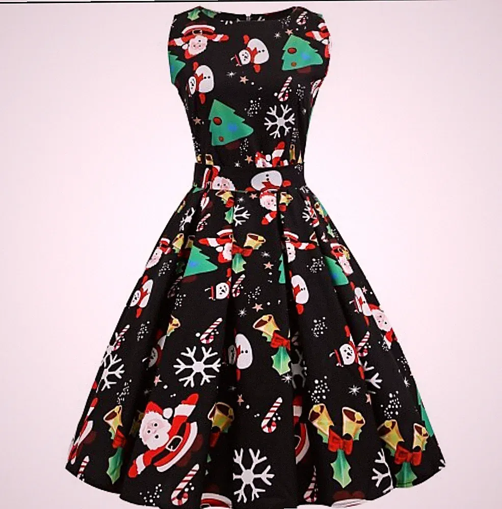 Damen Weihnachtskleid Retro A Line ,Cocktail ,Partykleider