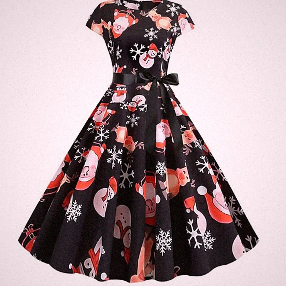 Damen Weihnachtskleid Retro A Line ,Cocktail ,Partykleider