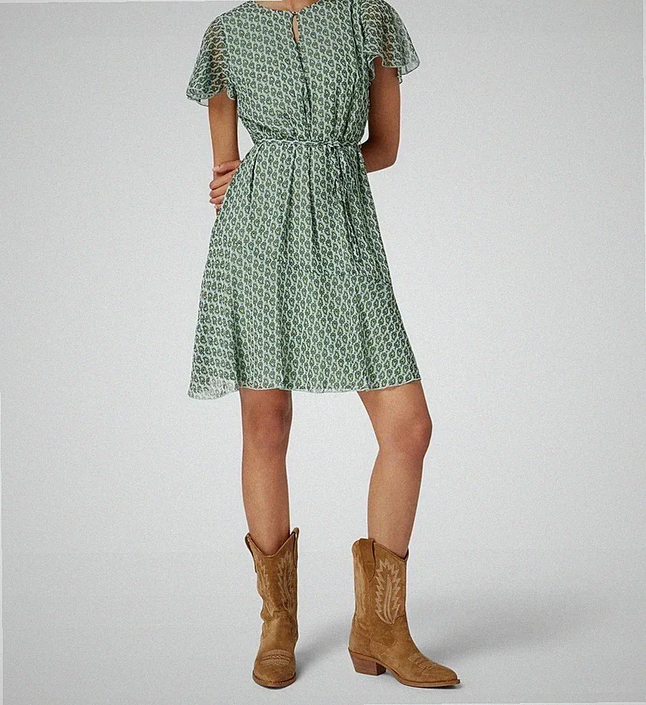 Damenkleid, Gr. 40, Paisley-Muster, A-Linie