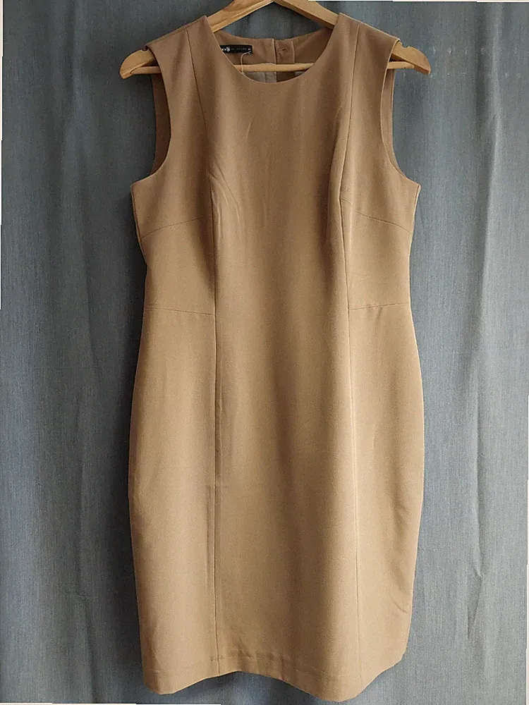 Damenkleid L 42 Business Beige Etuikleid Neu