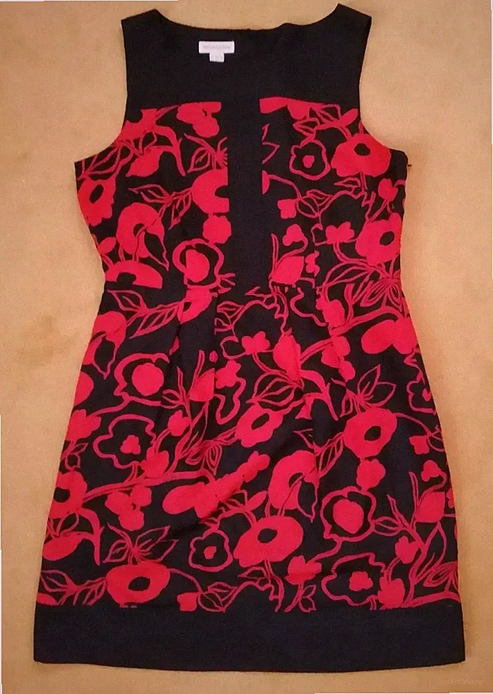 Damenkleid von "Monsoon", Gr. 42, rot/schwarz