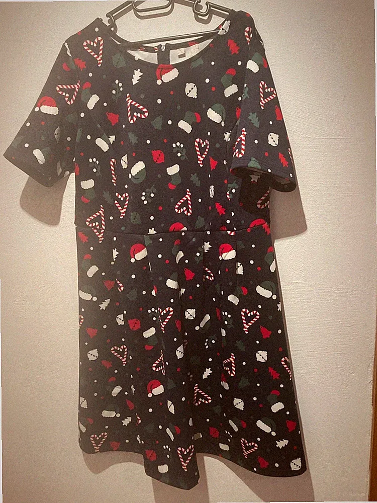 Damenkleid Weihnachtsmotiv - Bodyflirt boutique - Größe 48/50 - 6394 (26)