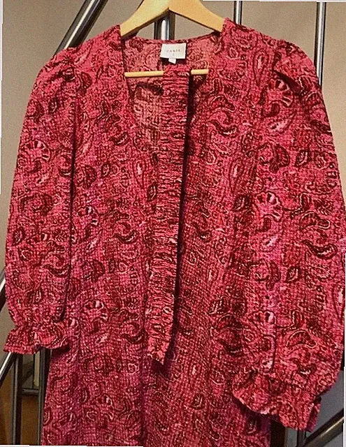DANTE6 Kleid, Wendell, Multicolor, Gr. 36, V-Ausschnitt, elastischer Gürtel, NEU