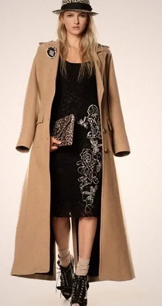 DENNY ROSE KLEID Etuikleid Art. 52dr11005 Spitze SCHWARZ mit Stickerei Gr. 48