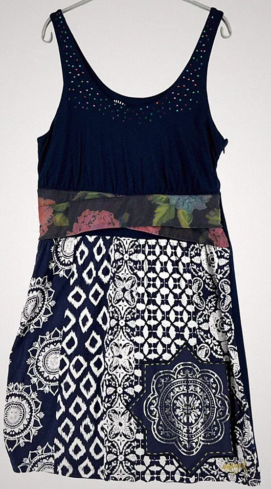Desigual Damen A-Linien-Kleid Größe XL