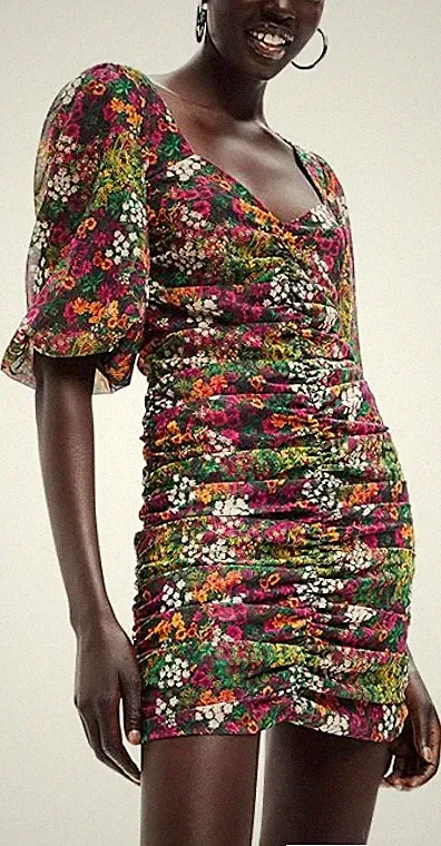 Desigual Damen Kleid Gr. M geblümt 20WWVWXH