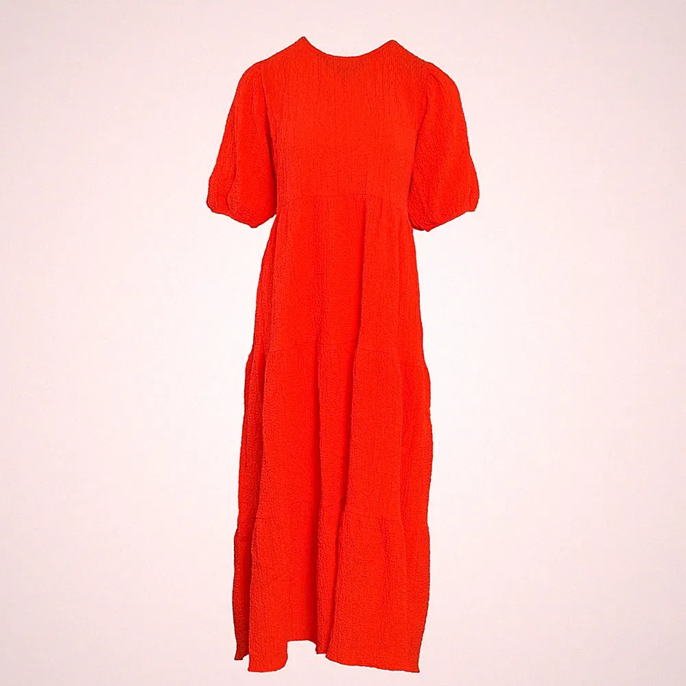 Desigual Damen Kleid Midi A-Linie Rückenfrei Rot 23SWVW45