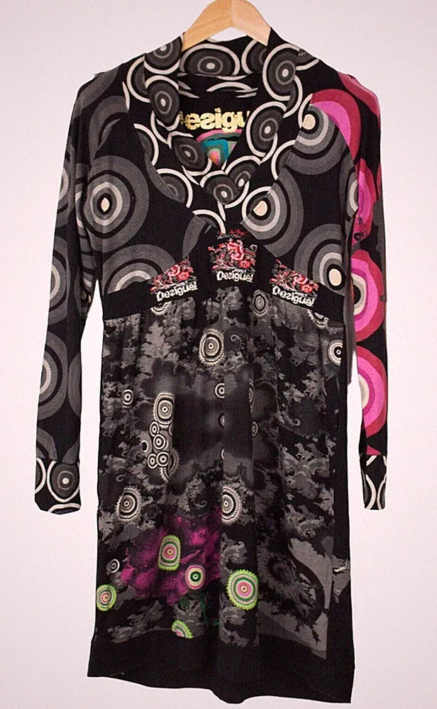 DESIGUAL Damen Lässiges A-Linien Kleid Oberteil Größe S